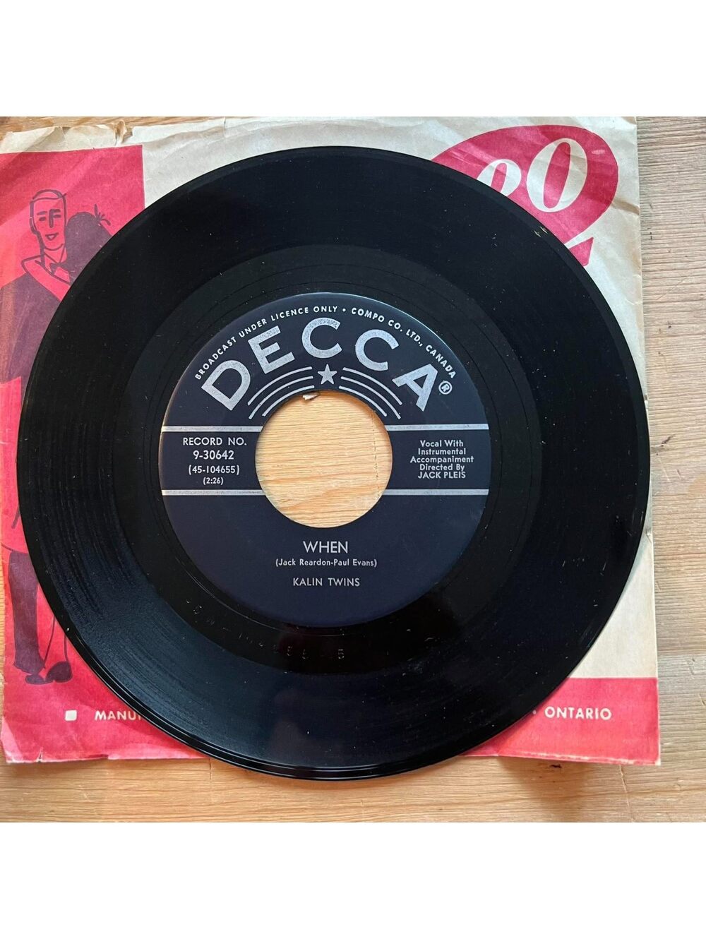 Kalin Twins - When/Three O'clock Thrill 45rpm VG+ R20